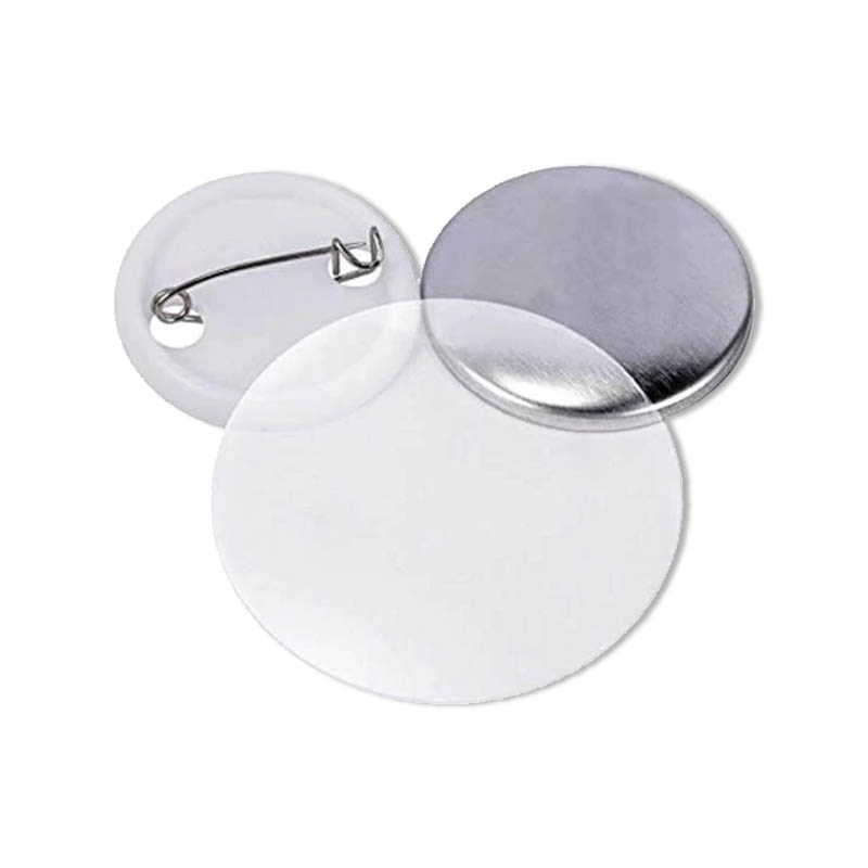 blank badges - 100 pin buttons 75mm from Secabo