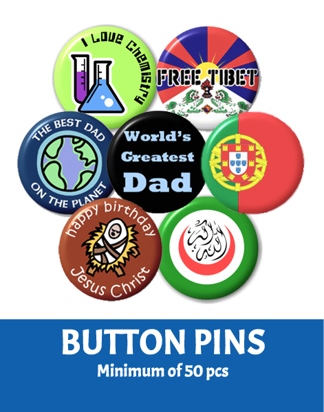 Sublimation Button Pins