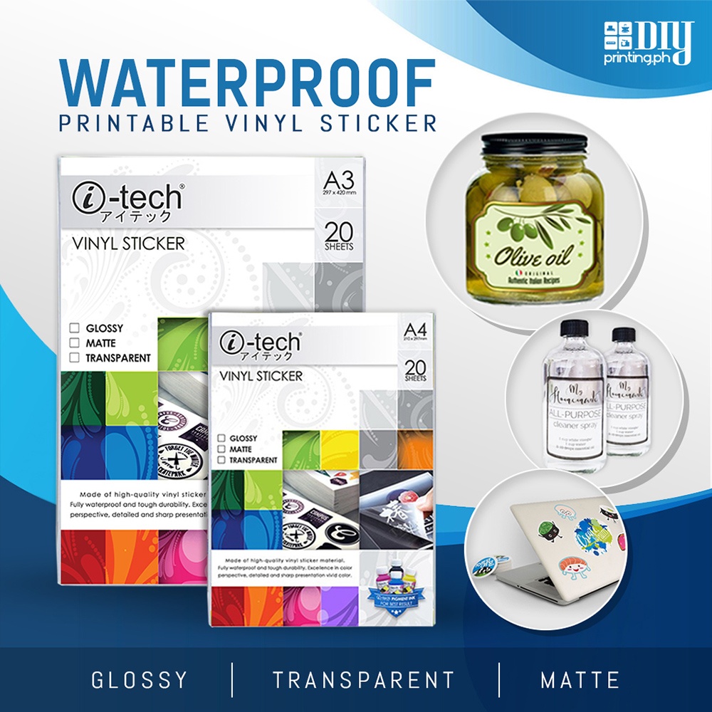 High-Quality Sublimation Sticker Vinyl Transparent A4 - 20 Sheets Pack