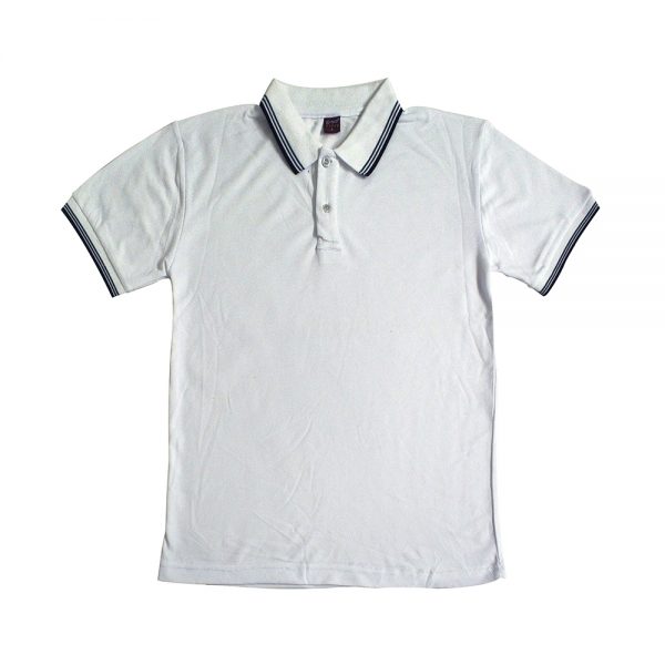 Blue corner white polo shirt best sale