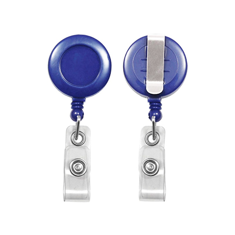 Royal Blue ID Badge Reel with Strap Clip (Pack of 50)